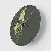 freie palestine Freiheit Runde Wanduhr (Winkel)