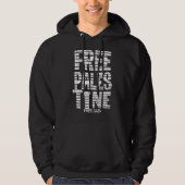 freie palestinfreie Gazastreifen typografisch Hoodie (Vorderseite)