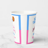 Freie Pfeile oder rosa Bögen Basketball Gender-Anz Pappbecher (Links)