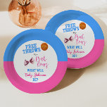 Freie Pfeile oder rosa Bögen Basketball Gender-Anz Pappteller<br><div class="desc">Dies sind Freie Teller oder rosa Bögen Basketball Gender Reveal Paper!</div>