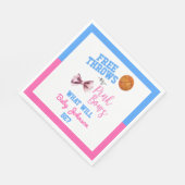 Freie Pfeile oder rosa Bögen Basketball Gender-Anz Serviette (Ecke)