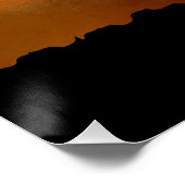 Freie Pferde bei Sonnenuntergang Poster (Ecke)