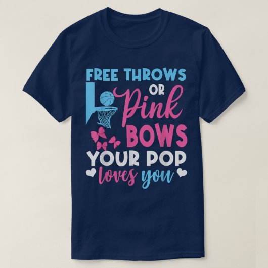Freie Pop oder rosa Bows  Lieben, die Sie Geschlec T-Shirt (Design vorne)