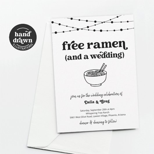 Freie Ramen Funny Wedding Einladung