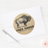 Freie Reichweite Runder Aufkleber (Umschlag)