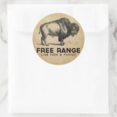 Freie Reichweite Runder Aufkleber (Tasche)