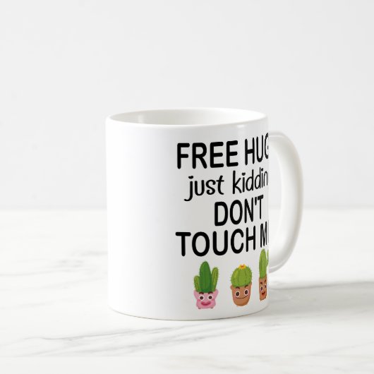 Freie Schläger nur Spaß machen Touch Mich lieblich Kaffeetasse (VorderseiteRechts)