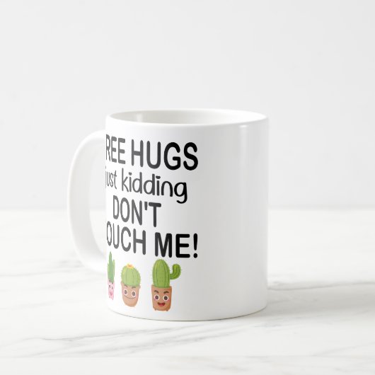 Freie Schläger nur Spaß machen Touch Mich lieblich Kaffeetasse (Vorderseite Links)