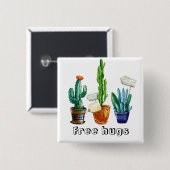 Freie Schläger, Sukkulente Kakteen Pflanze persona Button (Vorne & Hinten)
