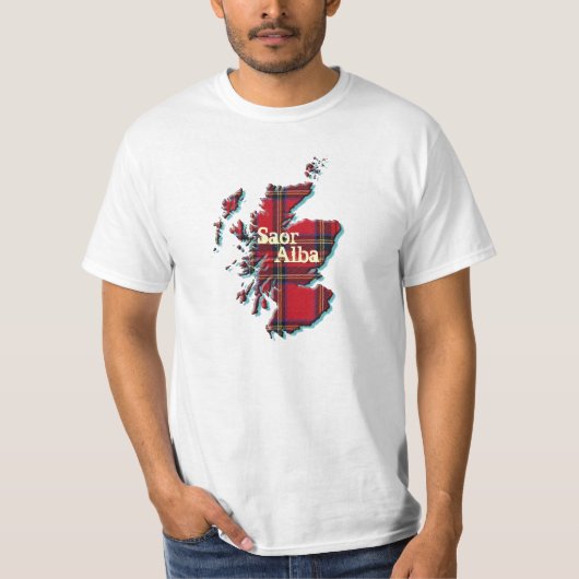 Freie schottische Karte Schottlands Saor T - Shirt (Vorderseite)