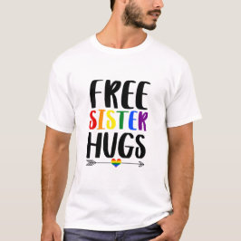 Freie Schwanzhugs mit Arrow-Regenbogen-Gay Pride T-Shirt