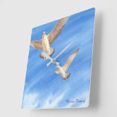 Freie Spirituosen! Quadratische Wanduhr (Winkel)