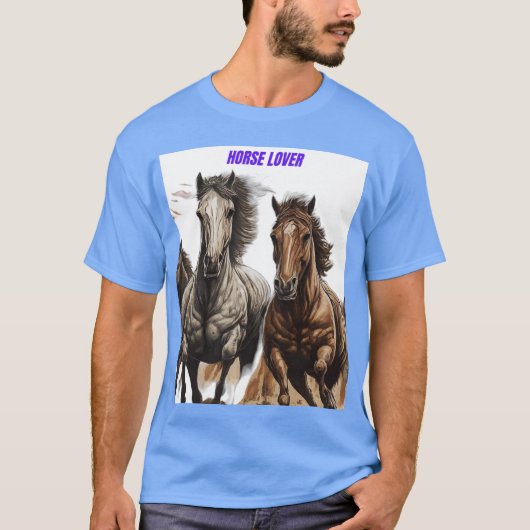 🔥 Freie Spirituosen Run Wild Horseback Rider T-Sh T-Shirt (Vorderseite)