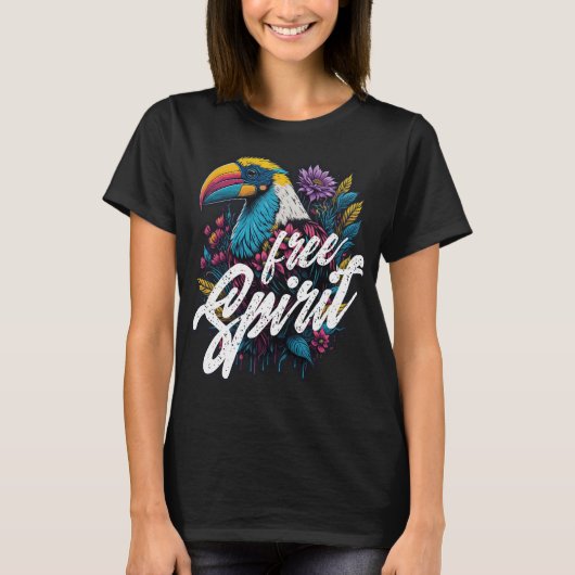 Freie Spirituosen Sommervibes Regenbogenvogel T-Shirt (Vorderseite)