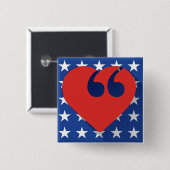 Freie Sprache USA-Liebe-Knopf Button (Vorne & Hinten)