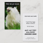 Freie Strecke Eggs Schicht oder Geflügel-Vogel Visitenkarte (Vorne/Hinten)