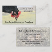 Freie Streckenschwarzhenne Visitenkarte (Vorne/Hinten)