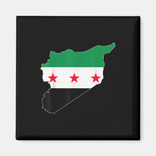 Freie Syrien stolz Vintage syrische Flagge Herzkar Magnet