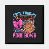 Freie Threads oder rosa Bogen Schwangerschaft rosa Magnet (Vorne)