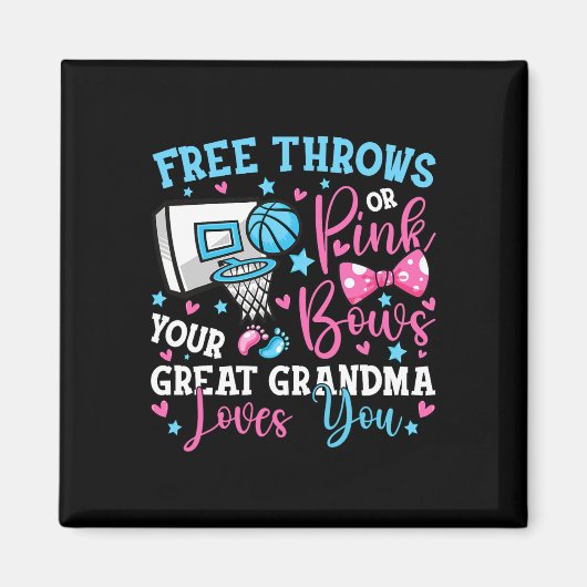 Freie Threads oder rosa Bows Große Oma-Lieben Sie Magnet (Vorne)