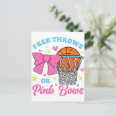 Freie Throws oder rosa Bows Postkarte (Stehend Vorderseite)