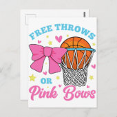 Freie Throws oder rosa Bows Postkarte (Vorne/Hinten)