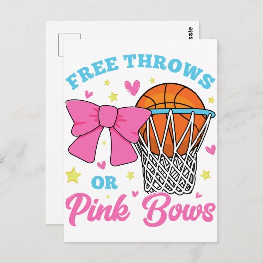 Freie Throws oder rosa Bows Postkarte (Vorne/Hinten)