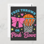 Freie Throws oder rosa Bows Postkarte (Vorne/Hinten)