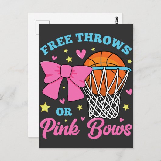 Freie Throws oder rosa Bows Postkarte (Vorne/Hinten)