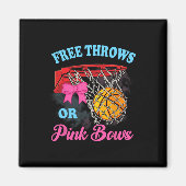 Freie Throws oder rosa Bows Schwangerschaft Pink B Magnet (Vorne)