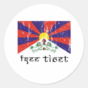 Freie Tibet-Geschenke Runder Aufkleber