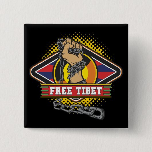 Freie Tibet-Ketten Button (Vorderseite)