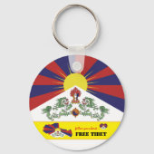 Freie tibetische und tibetische Flagge, Herz Karte Schlüsselanhänger (Rückseite)