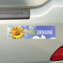Freie Ukraine Blauer Gelbblütenfrieden Autoaufkleber