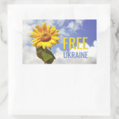 Freie Ukraine Blauer Gelbblütenfrieden Rechteckiger Aufkleber (Tasche)