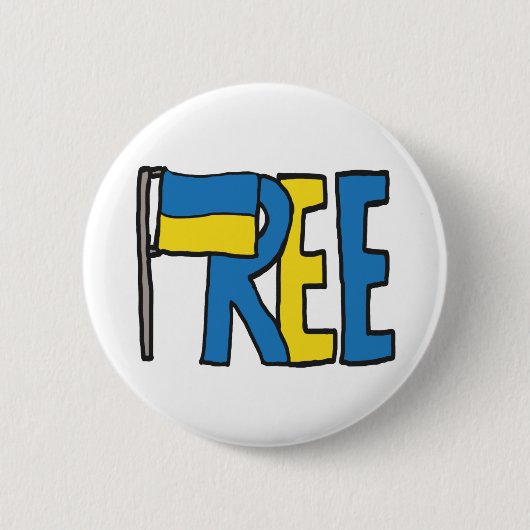 Freie Ukraine Button (Vorderseite)