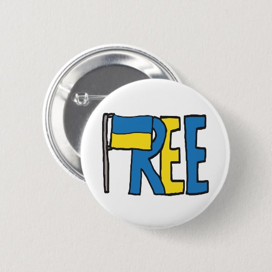 Freie Ukraine Button (Vorne & Hinten)