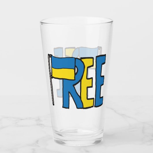 Freie Ukraine Glas (Vorderseite)