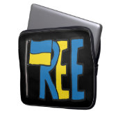 Freie Ukraine Laptopschutzhülle (Vorderseite Links)