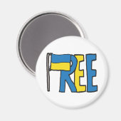Freie Ukraine Magnet (Vorderseite/Rückseite)