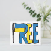 Freie Ukraine Postkarte (Stehend Vorderseite)