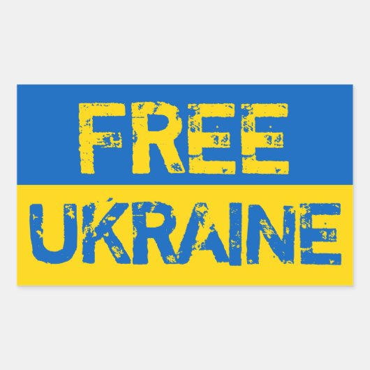 Freie Ukraine Rechteckiger Aufkleber (Vorderseite)