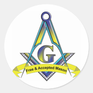 Freie und akzeptierte Masons Runder Aufkleber
