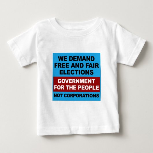 Freie und faire Wahlen Baby T-shirt (Vorderseite)
