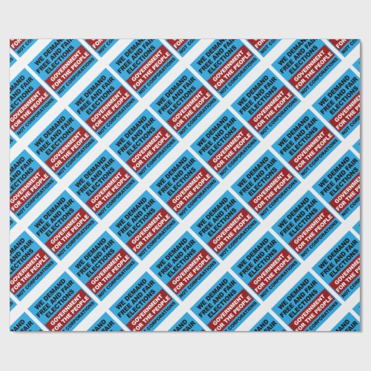 Freie und faire Wahlen Geschenkpapier (Flach)