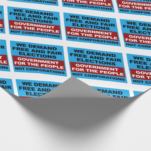 Freie und faire Wahlen Geschenkpapier (Ecke)