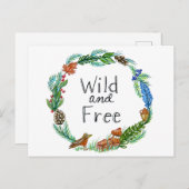 Freie und freie Postkarte (Vorne/Hinten)