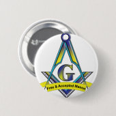 Freie und geltende Maurer Button (Vorne & Hinten)