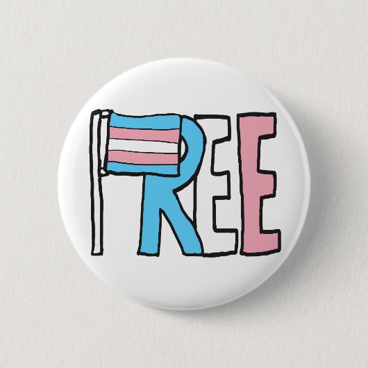 Freie Verkehrsrechte-Flagge Button (Vorderseite)