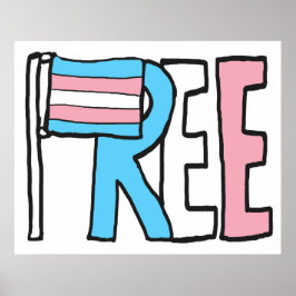 Freie Verkehrsrechte-Flagge Poster